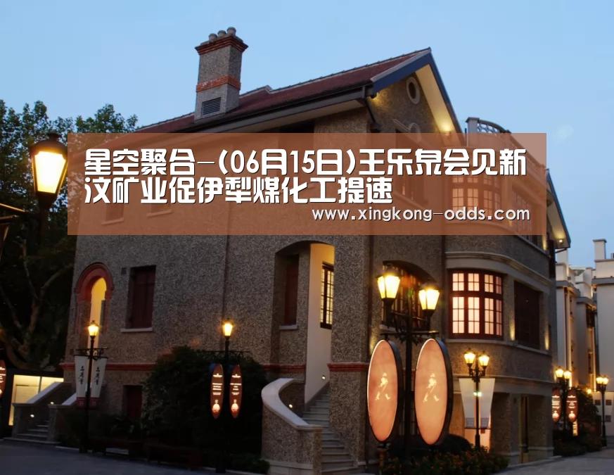 星空聚合-(06月15日)王乐泉会见新汶矿业促伊犁煤化工提速(图1) 星空聚合